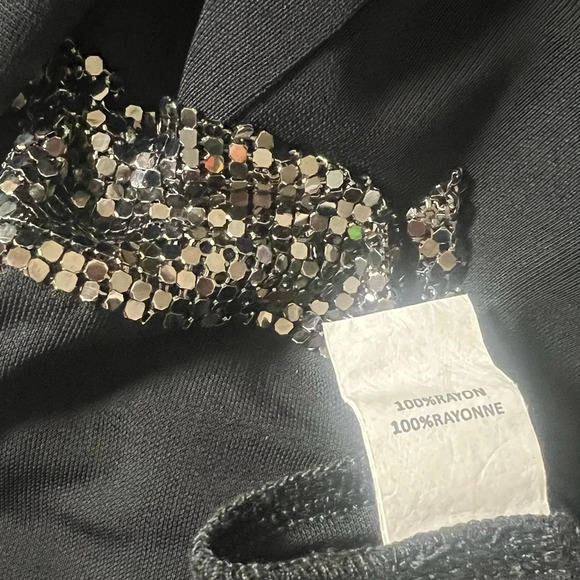 Ramy Brook black dress size S izzy chainmail dress cocktail party dress - Picture 12 of 12